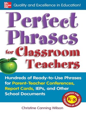 cover image of Perfect Phrases for Classroom Teachers